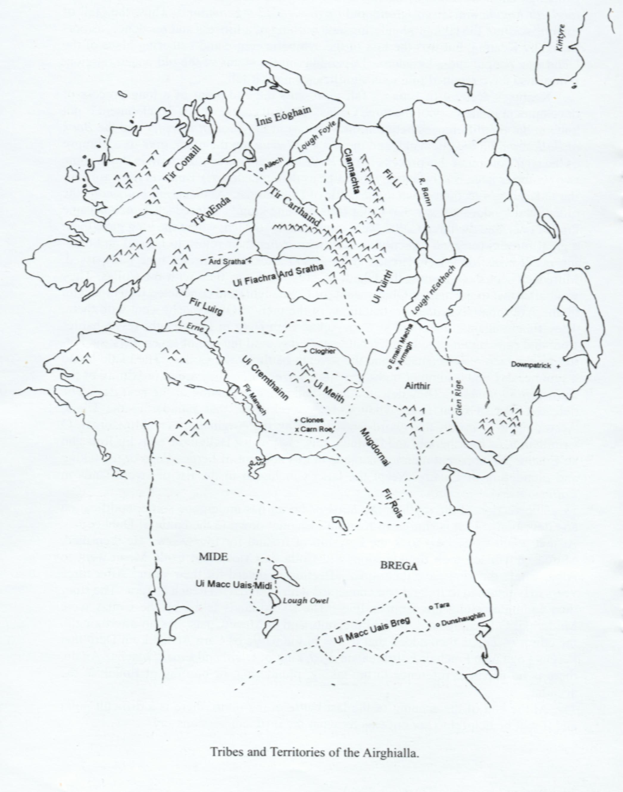 Map of Airghialla, copyright Donald M. Schlegel, used with permission